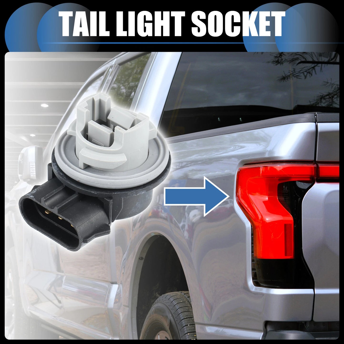 2X Tail Light Socket No.F1TZ-13411-F/F1TZ13411F for Ford Mustang Focus