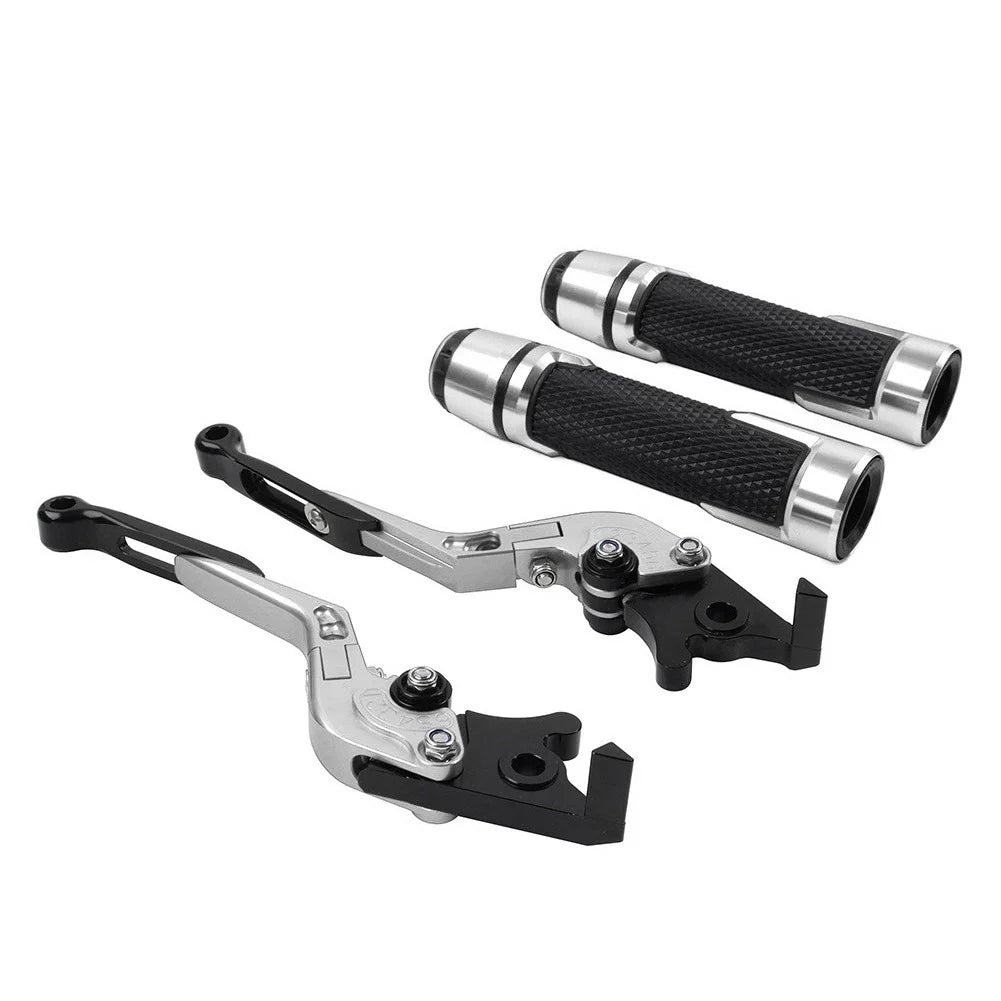 Folding Extendable Brake Clutch Levers & Handlebar Grips for Benelli BN302S