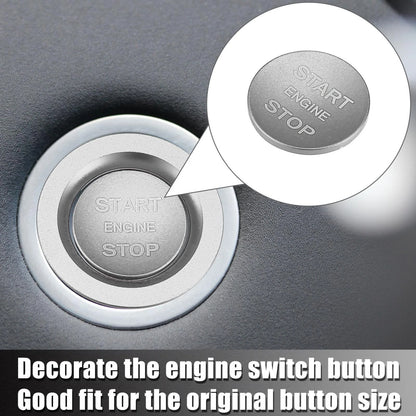 Engine Start Stop Button Cover Kit for Range Rover (2013–2022) Silver Tone