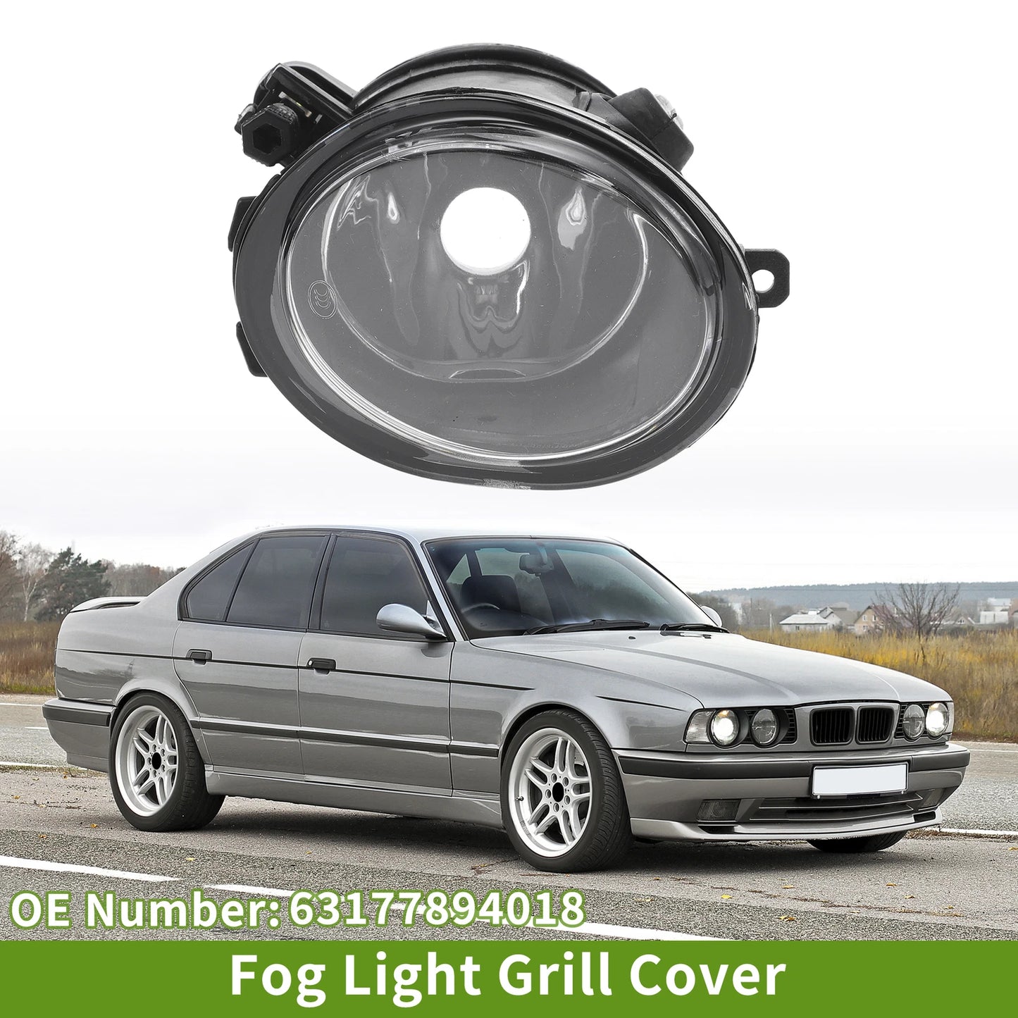 1 Pc Right Fog Light Grill for BMW M5 (2001–2006) No. 63177894018 Clear