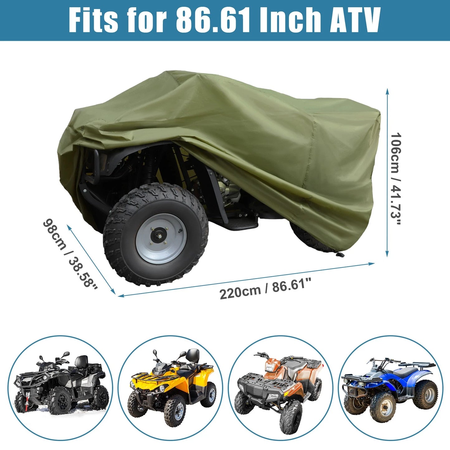 XXL ATV Cover for Polaris Scrambler 850 (2014–2023) 600-1000CC Quad Bike