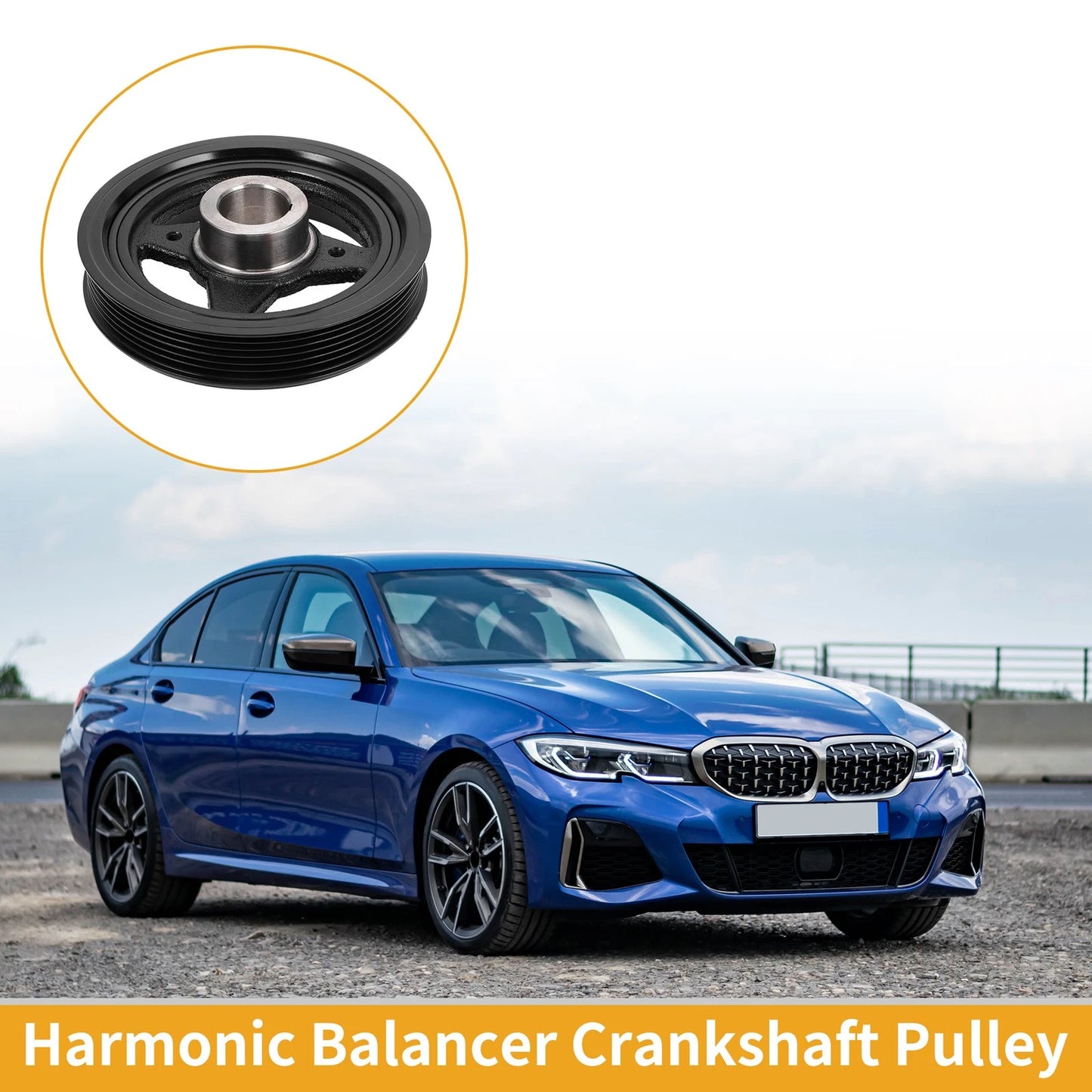 Engine Harmonic Balancer Crankshaft Pulley for Nissan Sentra (2007–2019) No. 12303EN20C