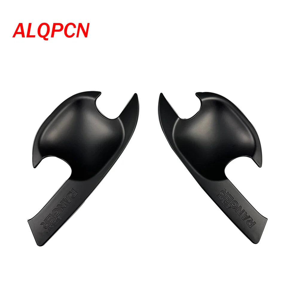 4 x Matte Black Outer Door Handle Bowl Covers for Ford Ranger (2012-2019)