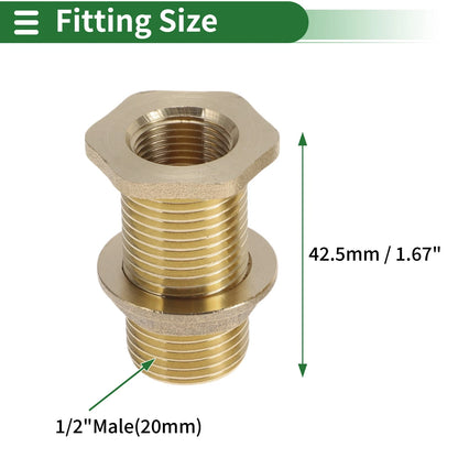 1/2" Male External Thread Connector Pipe Fittings with Thick Silicone Pad