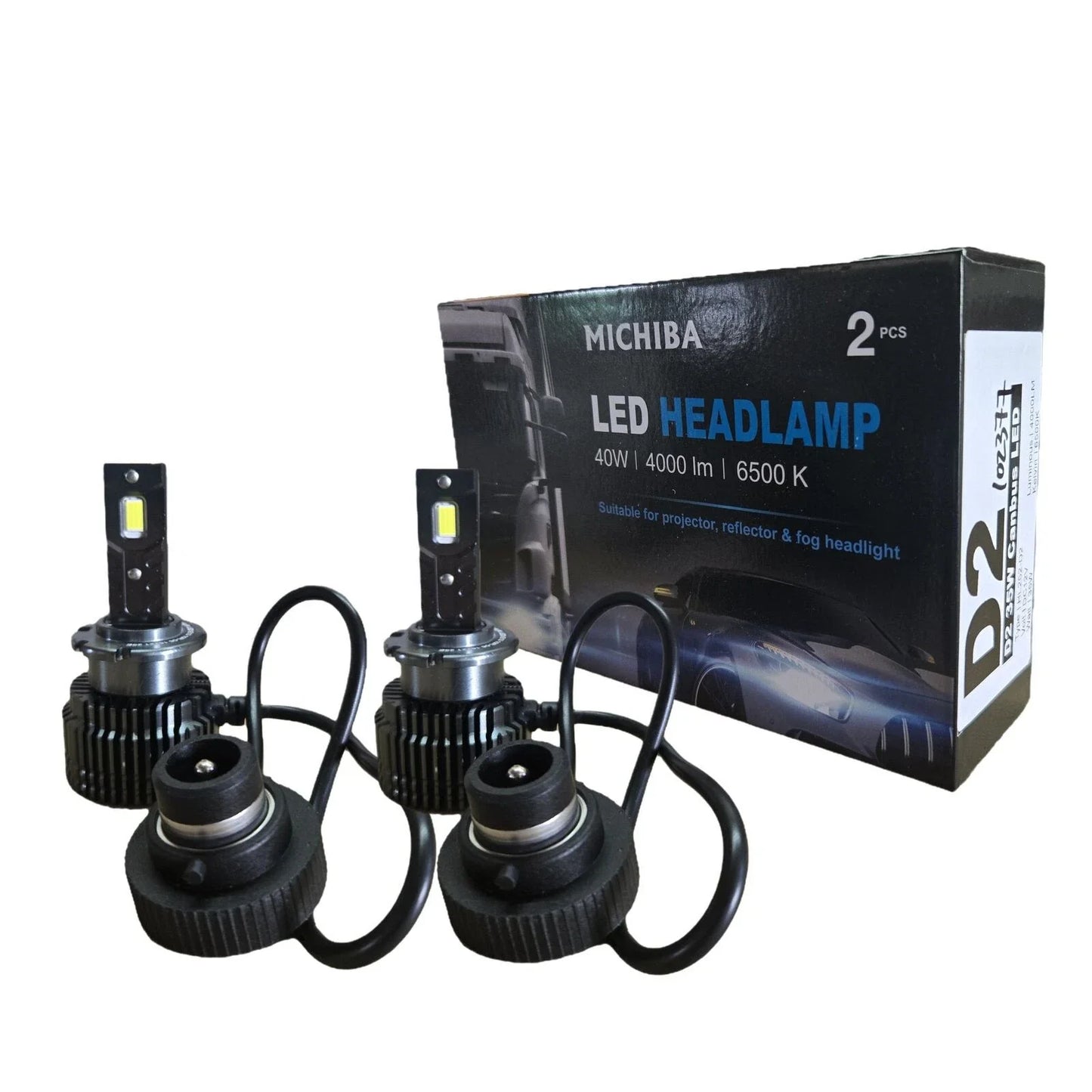 2 x LED Headlight Bulb Globe 12V 35W 4000LM 6500K Canbus