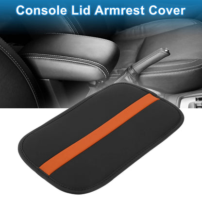 Armrest Cushion Pad for Car (12.20"x7.48", Microfiber Leather, Black)