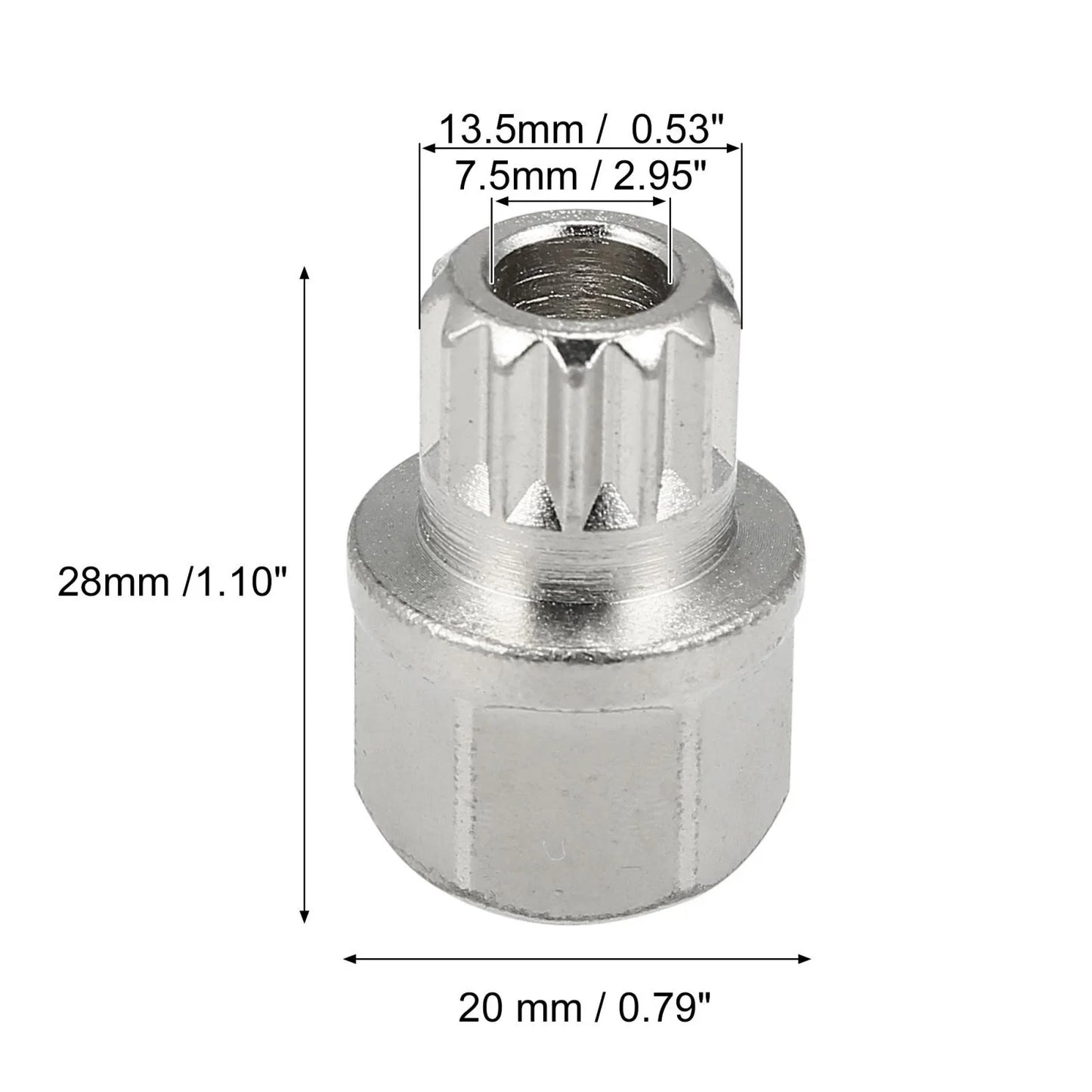 30/13PT Anti Theft Wheel Lock Lug Nut Removal Key for BMW