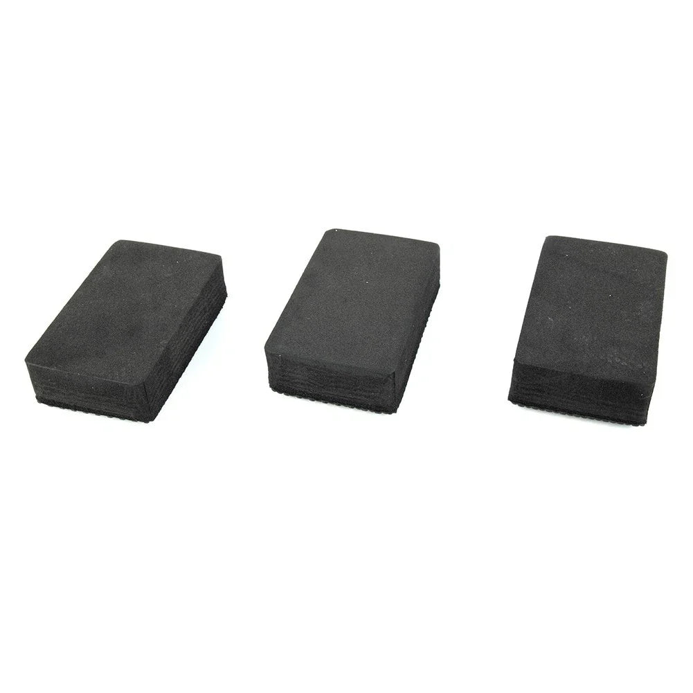 3 x Car Clay Bar Pad Sponges Block Cleaning Eraser Wax Polish Pad Tools Black