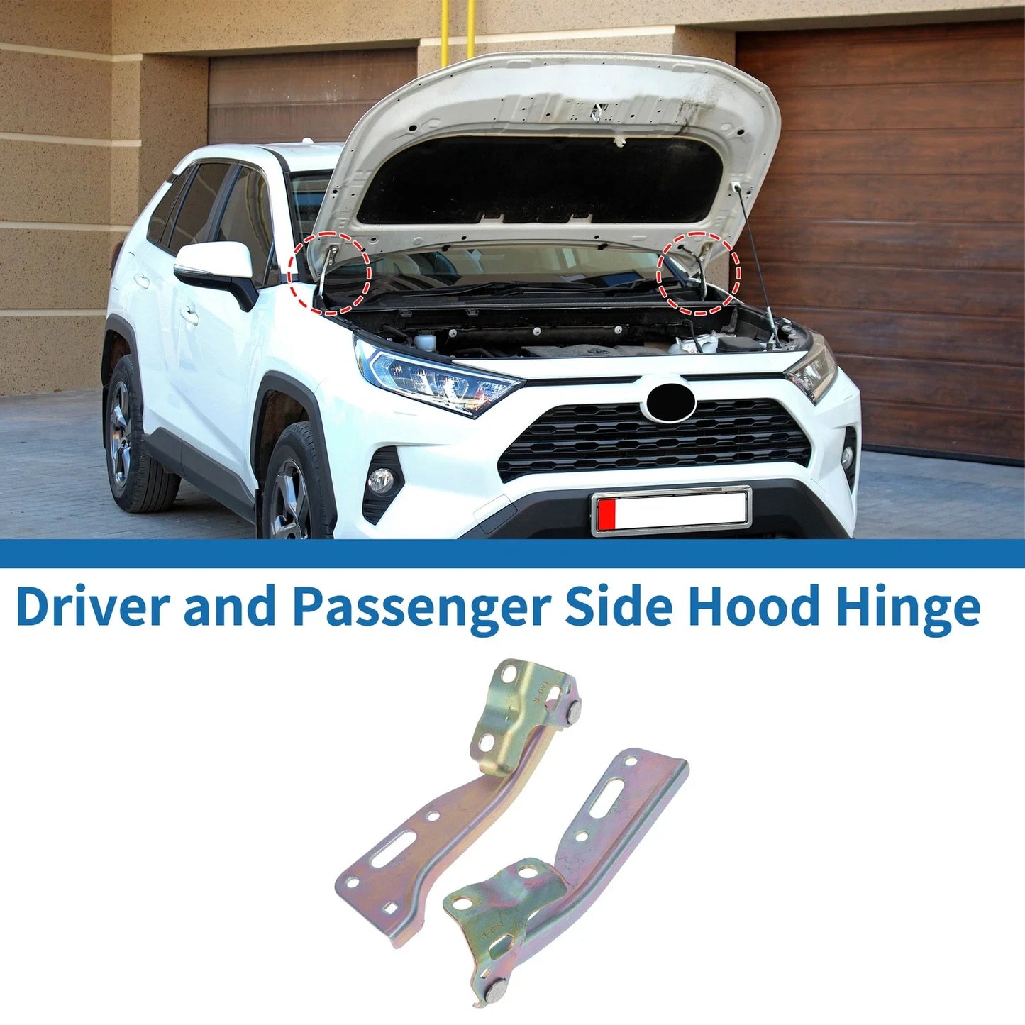 Hood Hinges for Honda Accord 2008-2012 Front Bonnet Bracket 1 Pair