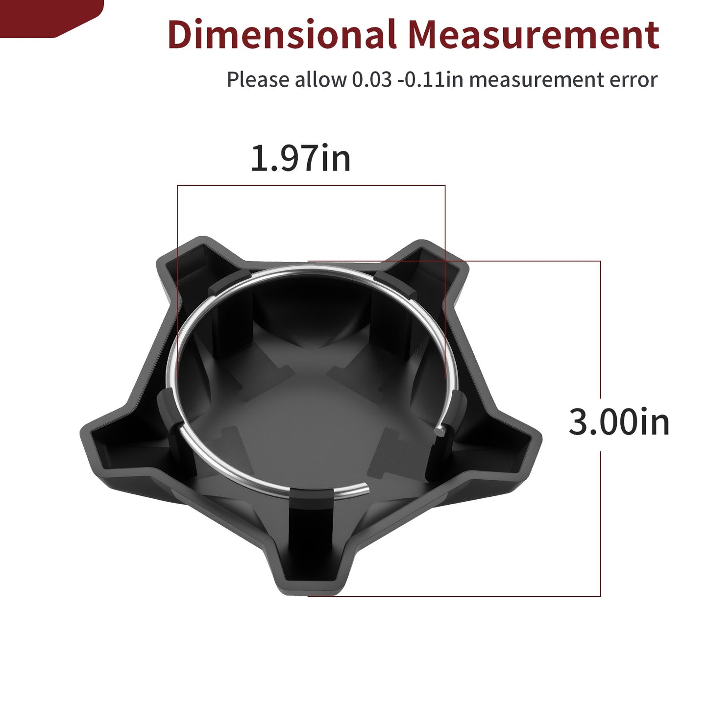 Set of 4 Matte Flash Black 5 Lug Rim Caps for Polaris RZR Turbo Pro R (2022–2024)