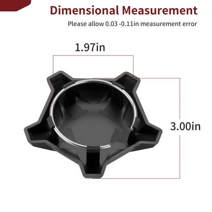 Set of 4 Matte Flash Black 5 Lug Rim Caps for Polaris RZR Turbo Pro R (2022–2024)