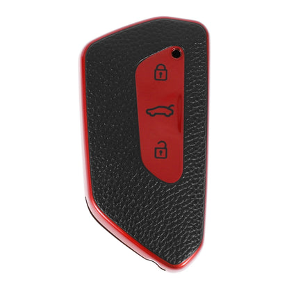 Red TPU Car Key Case for VW Golf 8 (2020–Present) - 3 Buttons