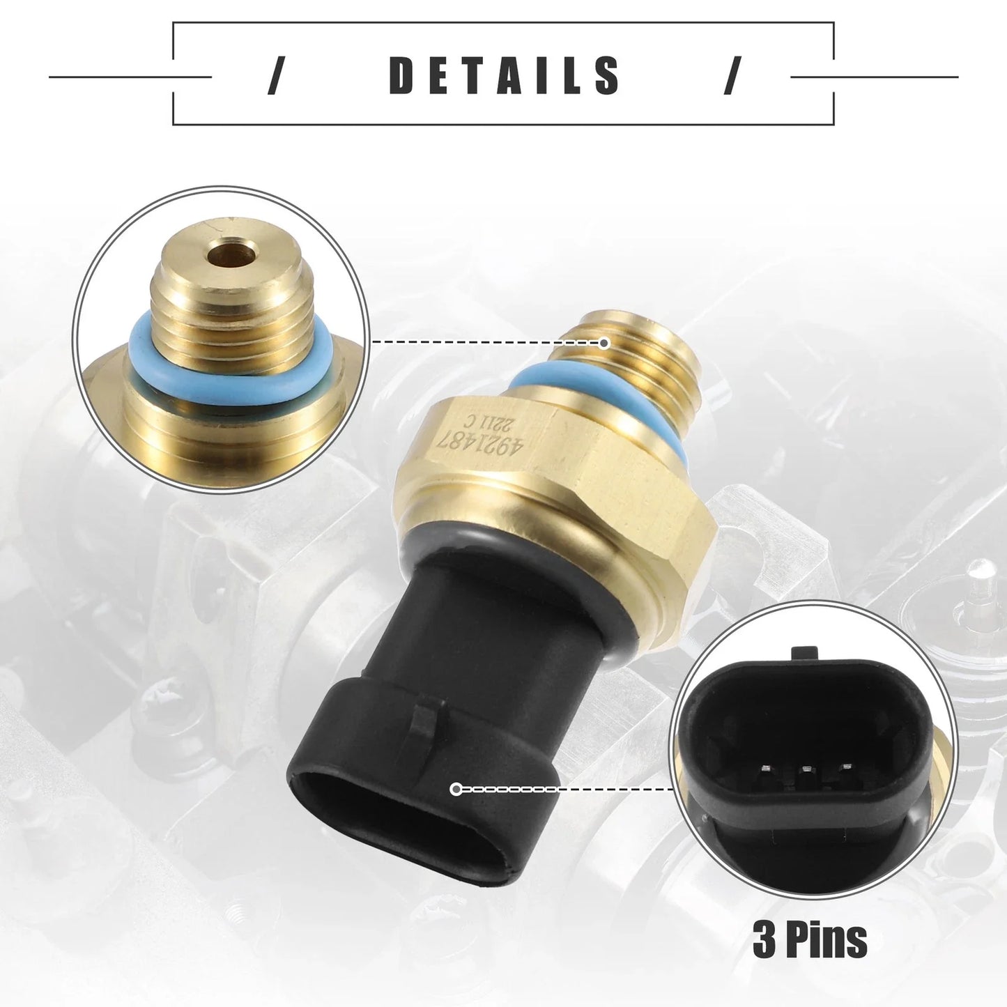 Engine Oil Pressure Sensor for Dodge Ram 2500 3500 (1998) - Black