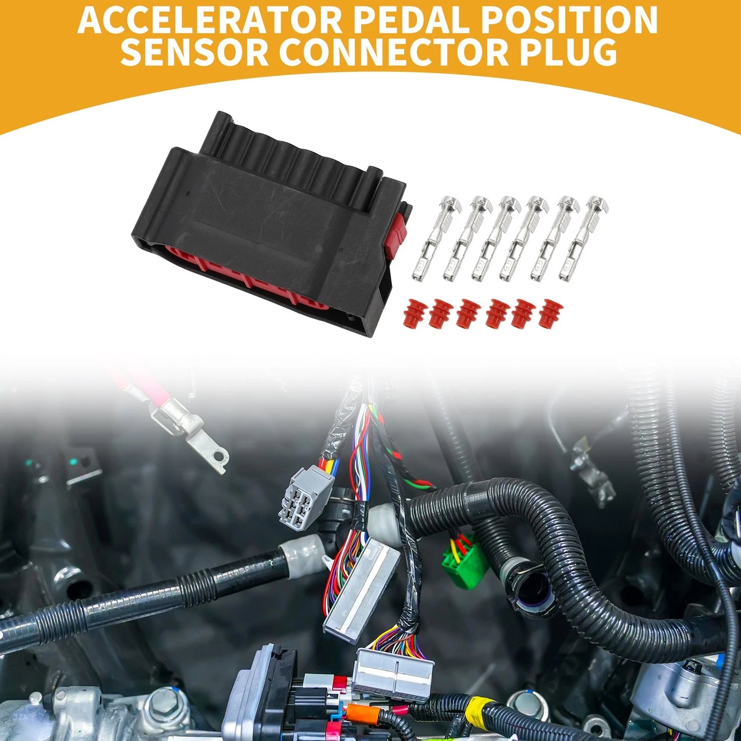 6 Pin Accelerator Pedal Position Sensor Connector Plug for Ford
