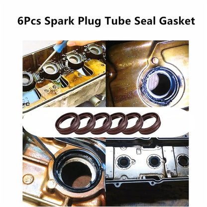 6PCS Spark Plug Tube Seal Gasket for Jeep Wrangler Grand Cherokee (1999-2023)