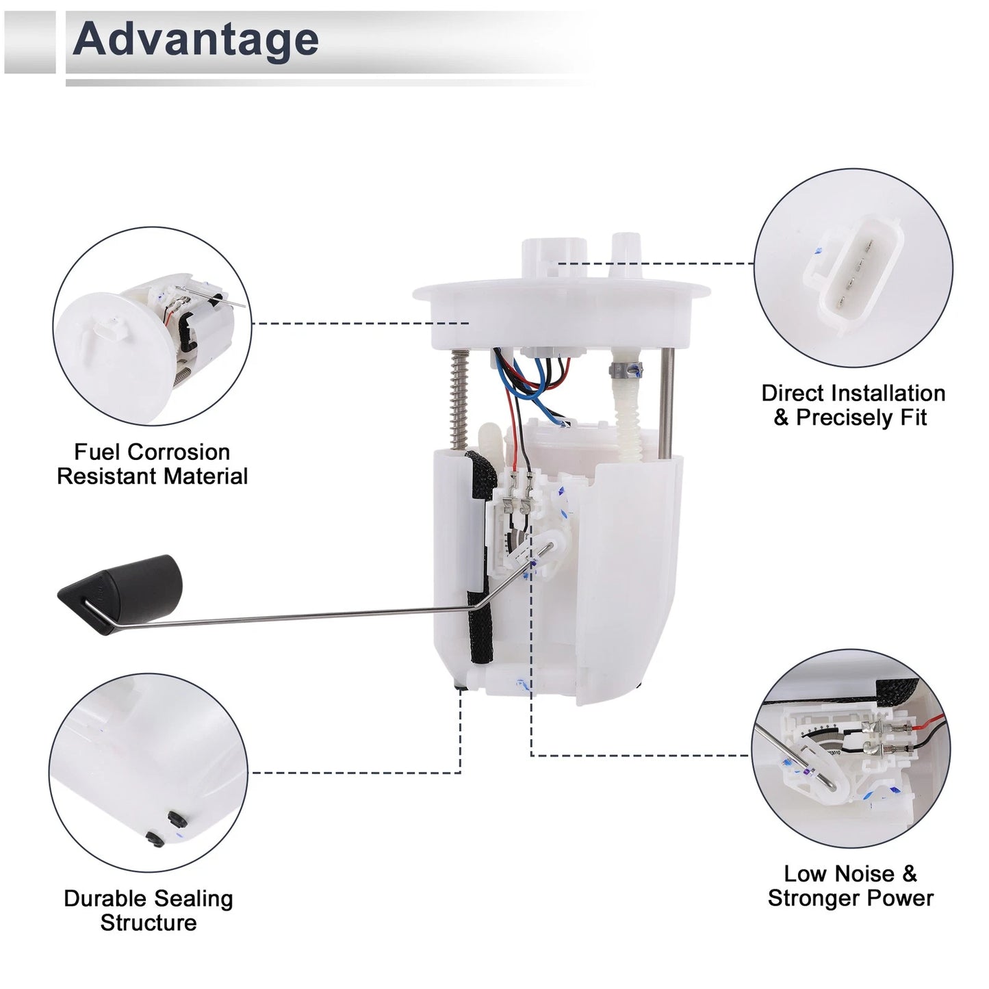 Fuel Pump Assembly for Mazda 3 (2014–2018) L4 2.0L 2.5L No.PE18-13-35X
