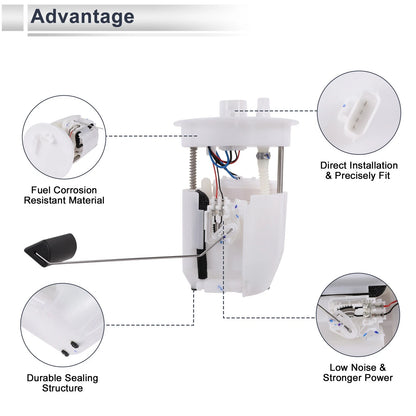 Fuel Pump Assembly for Mazda 3 (2014–2018) L4 2.0L 2.5L No.PE18-13-35X