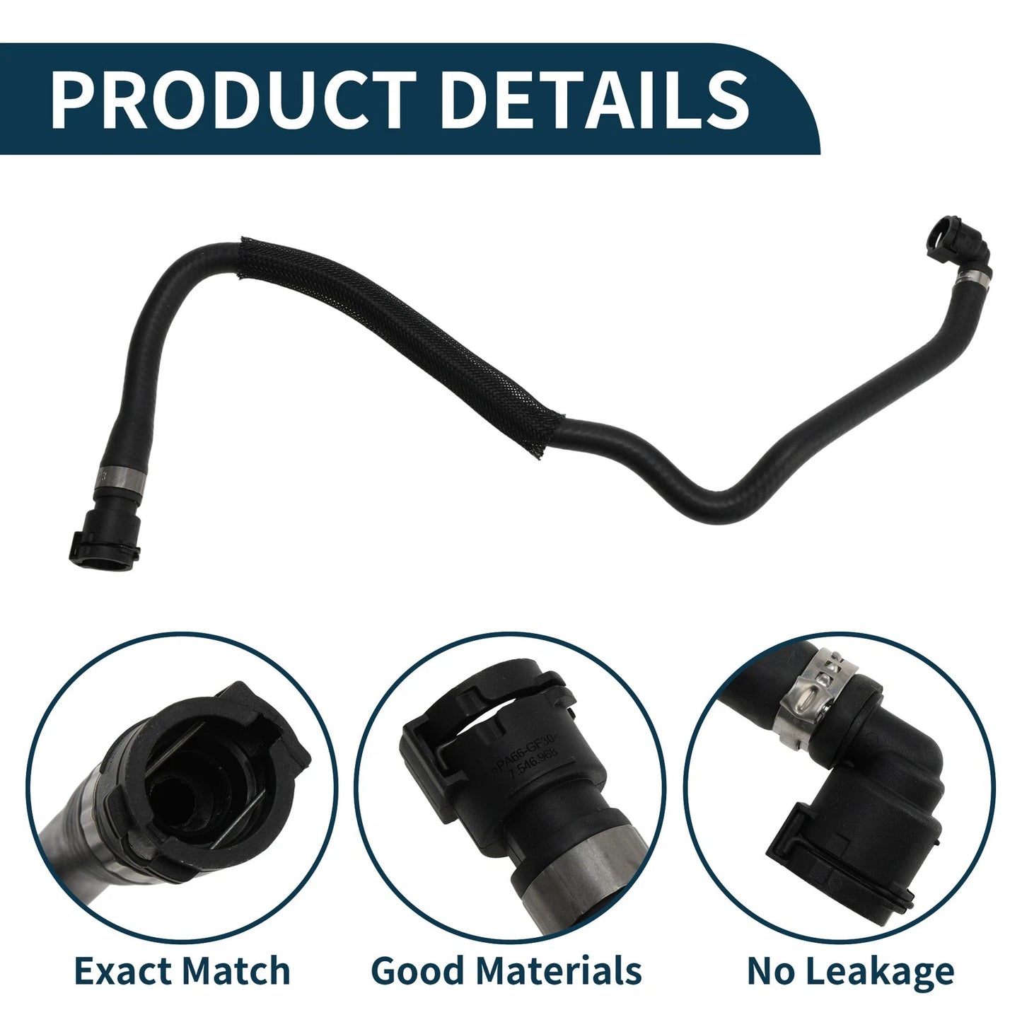 Radiator Hose for BMW F02 Series 760Li (2010–2015) No. 17127591092