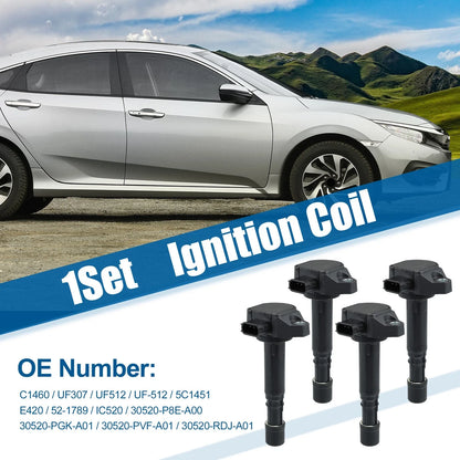 Ignition Coil Set for Honda Civic, Acura EL 1.7L L4 (2001-2005)