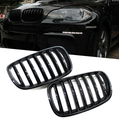 Gloss Black Front Kidney Grille for BMW X5 X6 E70 E71 (2007-2013)
