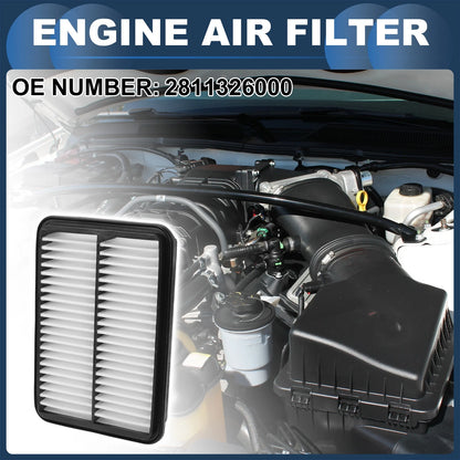 Engine Air Filter No. 2811326000 for Hyundai Santa Fe 2.4L 2.7L (2001–2006)