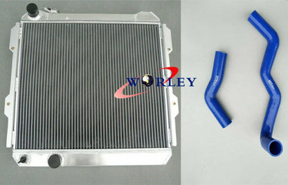 Aluminum Radiator & Silicone Hose for Toyota Hilux LN60 LN61 (1983-1988)