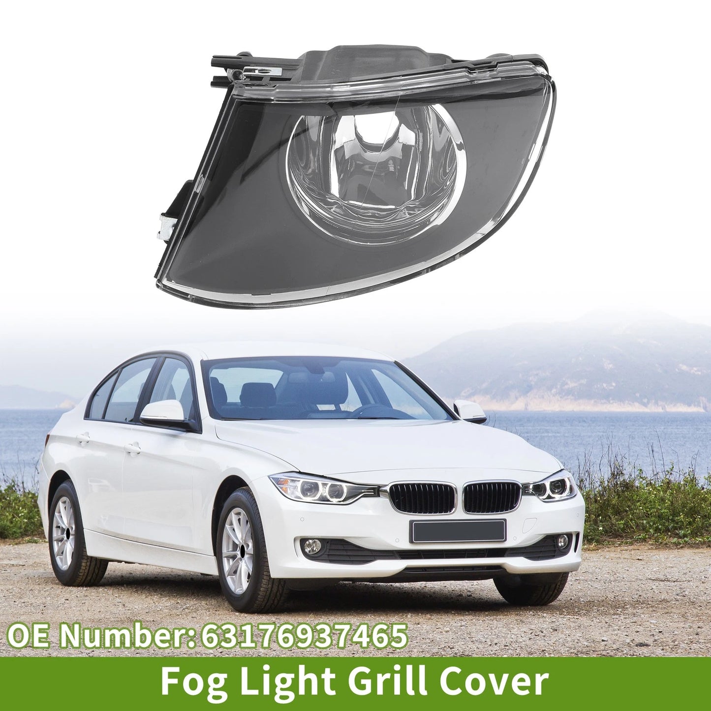 1 Pc Left Fog Light Grill for BMW 3 Series (2007–2011) No. 63176937465