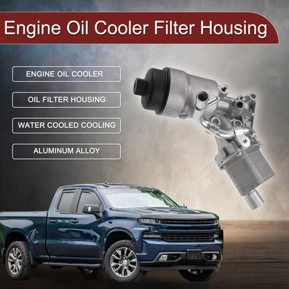 Engine Oil Cooler Filter Housing with Seals for Chevrolet Cruze (2011–2019) No. 55566784