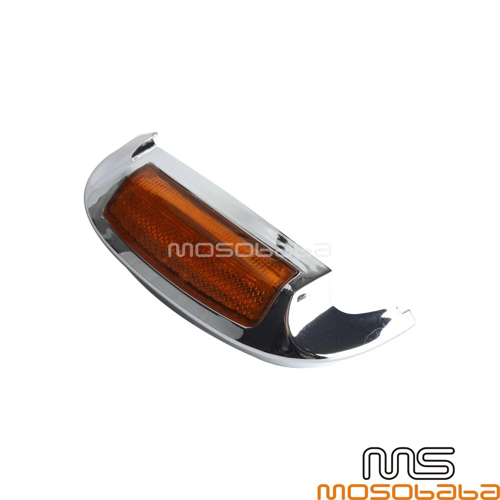 Chrome & Yellow LED Front Fender Tip Light for Harley Electra Glide (2000-2009)