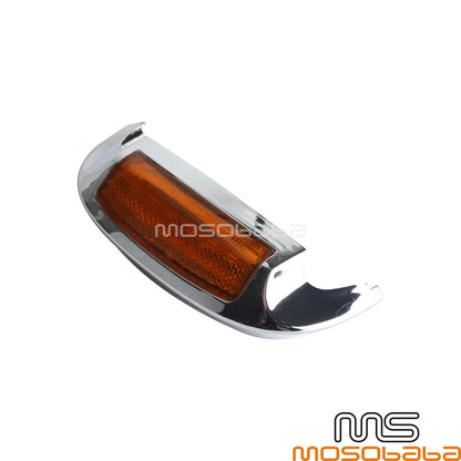 Chrome & Yellow LED Front Fender Tip Light for Harley Electra Glide (2000-2009)