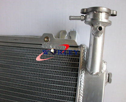 3 Row Aluminum Radiator + Blue Hose for Nissan GQ Patrol Y60 (1997-1999)