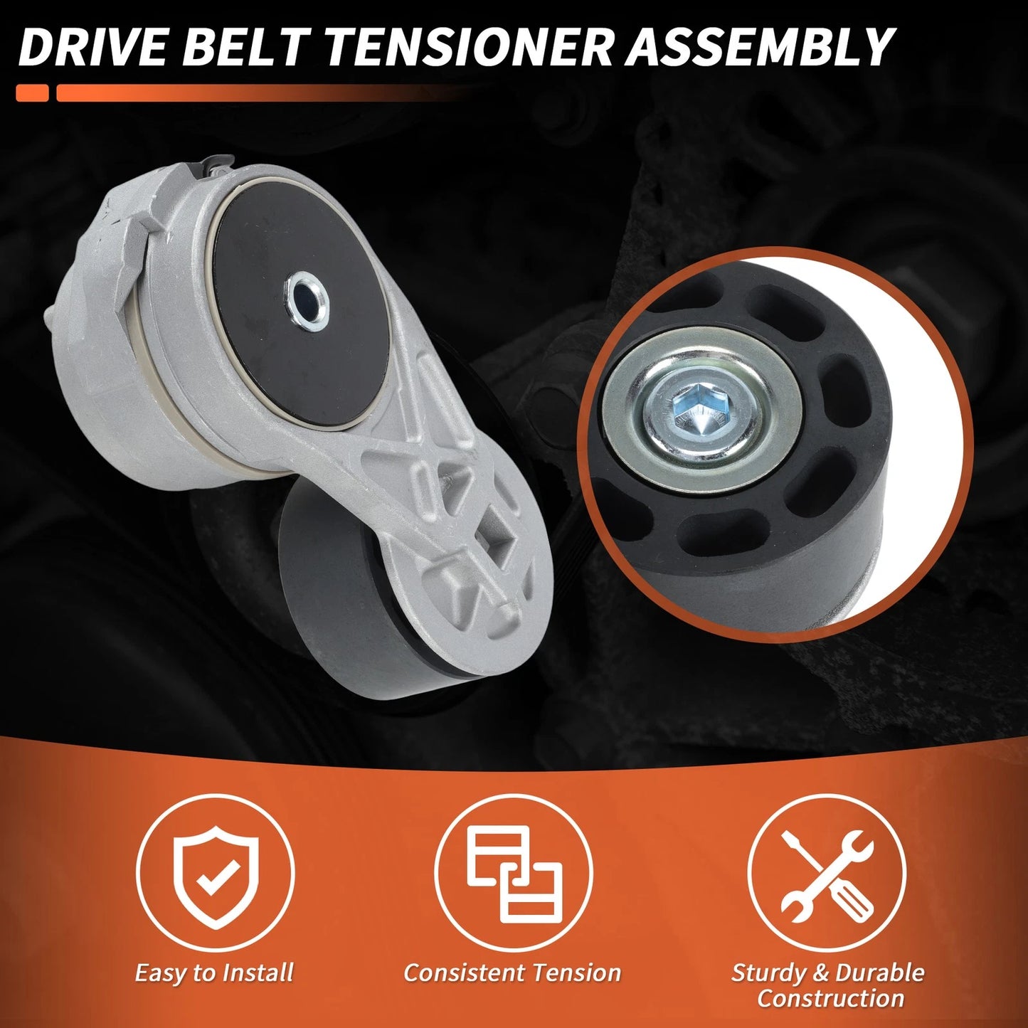 Drive Belt Tensioner Pulley for Ford F650 F750 Freightliner B2 M2 (No. 4929688)