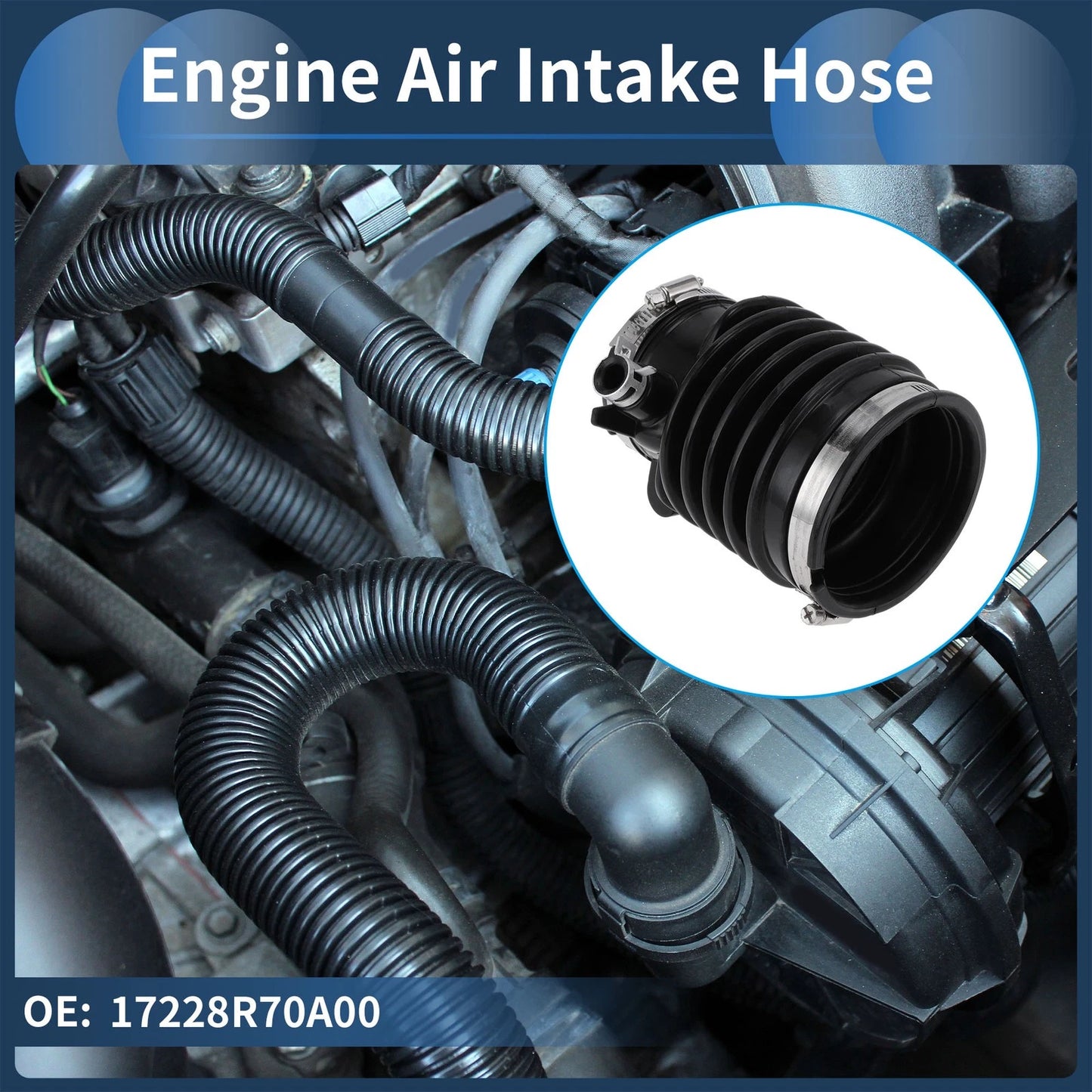 Engine Air Intake Hose for Acura TL (2009–2010) No. 17228R70A00 Rubber