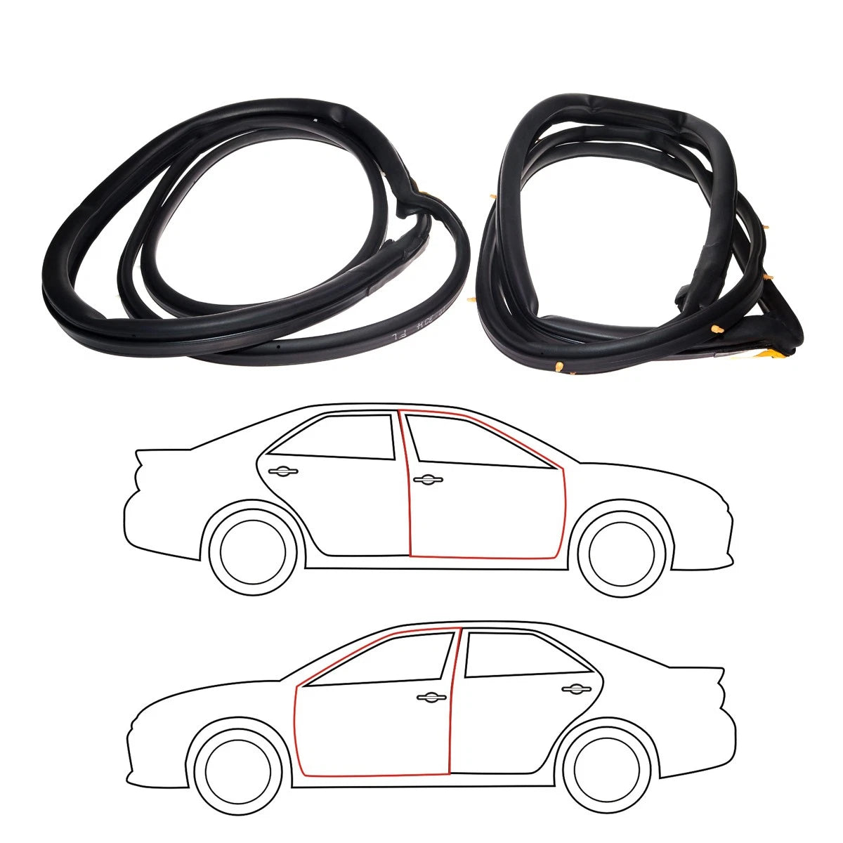 Weatherstrip Set for Toyota Corolla CE100 EE101 AE101 AE102 (1990–1997)