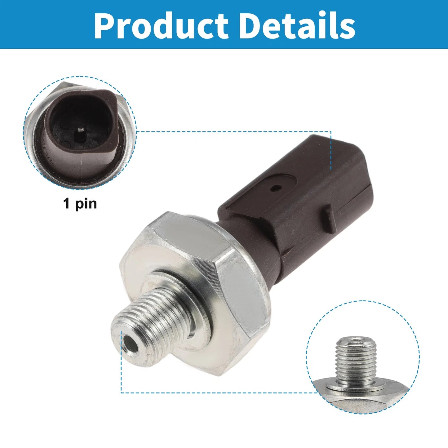 1 Pcs Engine Oil Pressure Sensor No.038919081M for Audi A3 (2006–2008)