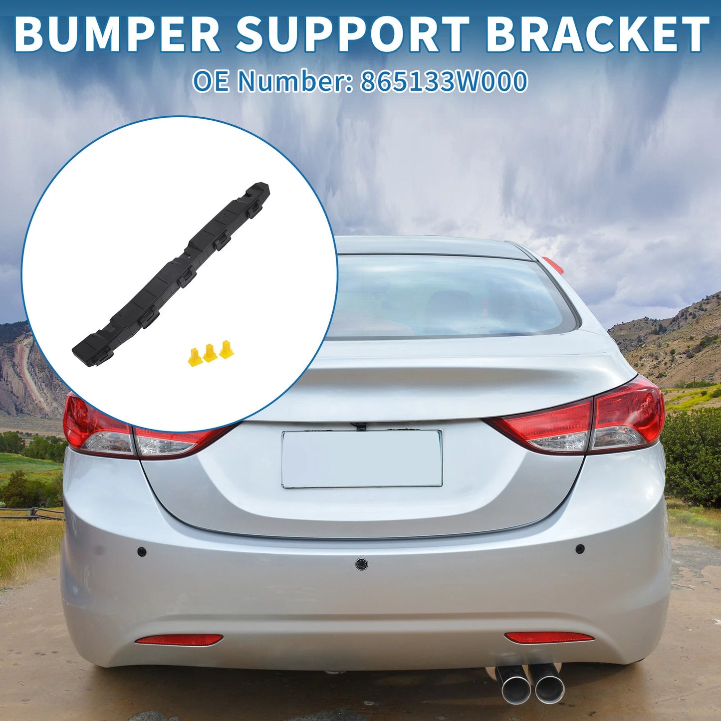 Right Rear Bumper Retainer Bracket No. 866142S000 for Hyundai Santa Fe (2019–2020)