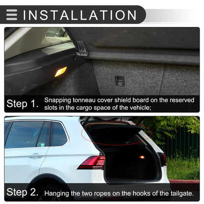 Rear Parcel Shelf Boot Load Cover for Honda Fit (2009-2011) Black