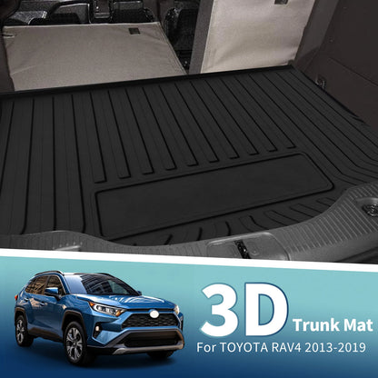 Flat Face Cargo Liner Rear Trunk Mat for Toyota RAV4 (2013–2019) TPE