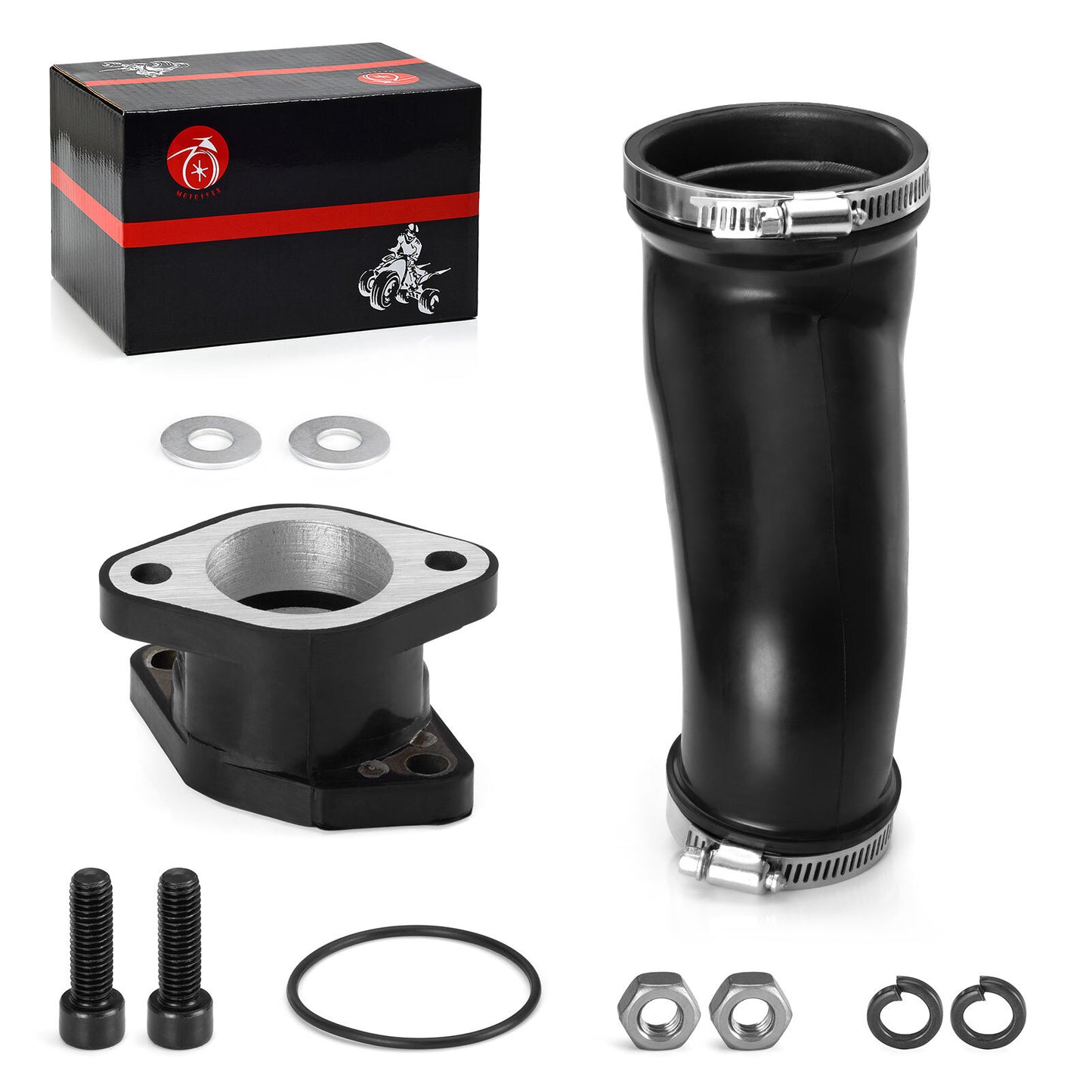 Air Box Cleaner Joint with Carburetor Intake Boot for Yamaha Warrior 350 (1997–2004)