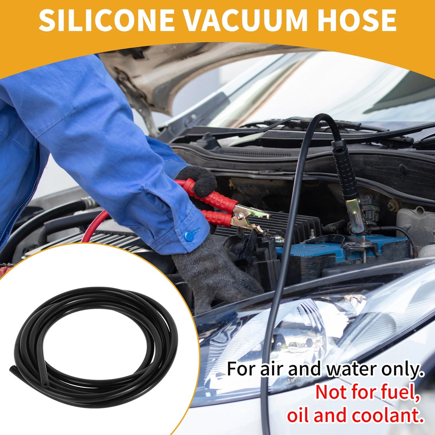 Silicone Vacuum Tubing Hose 1/16" ID 2mm (5.5FT) for Air and Water