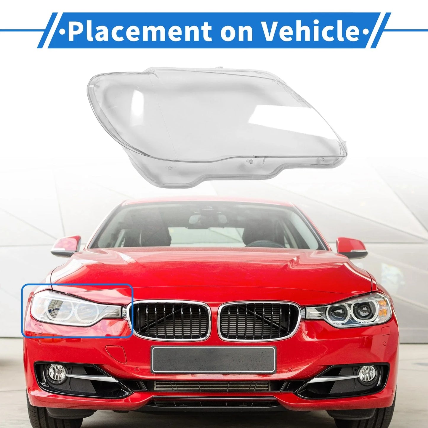 1 Pc Front Right Headlight Lens Cover for BMW 7 Series E65 (2002-2008)
