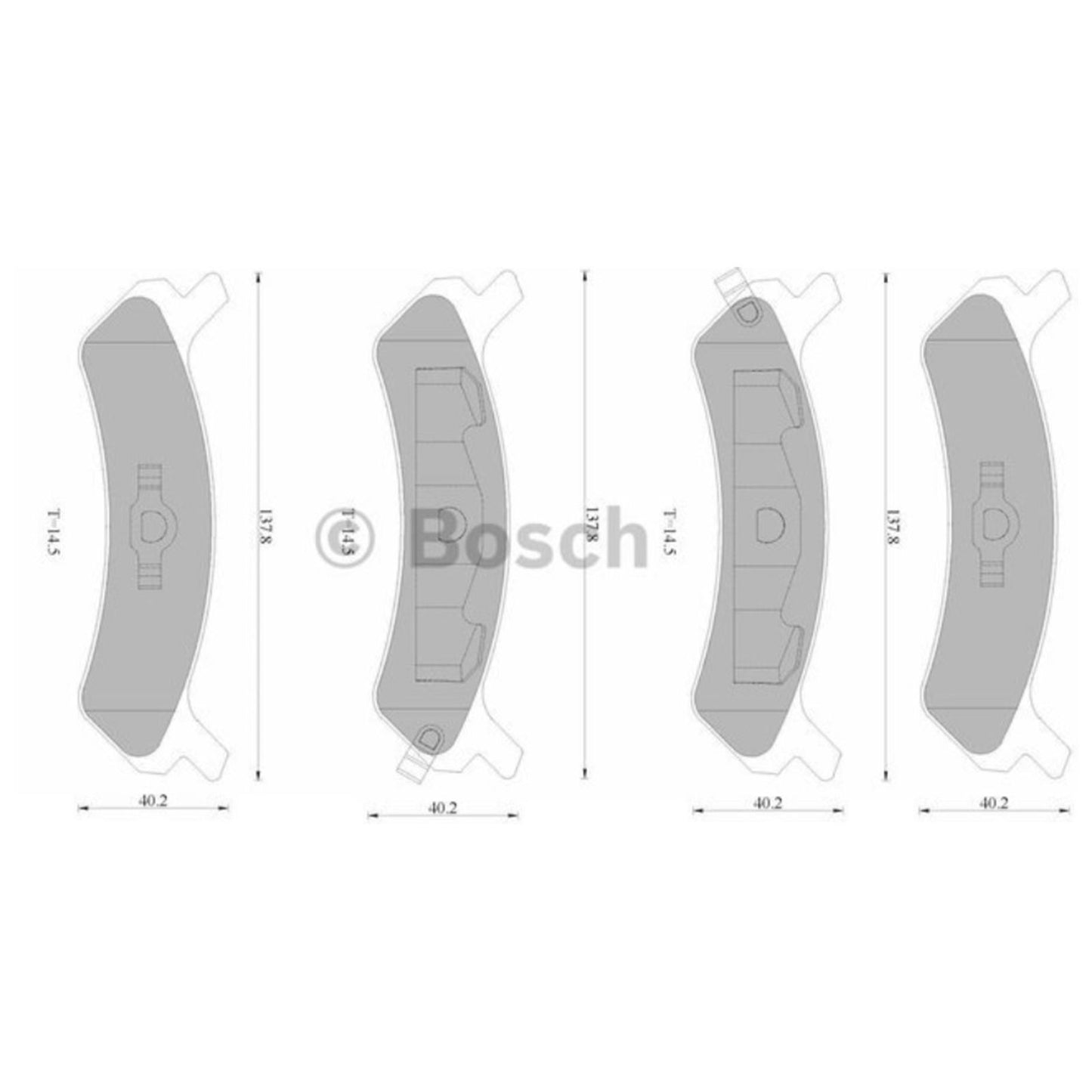 Set of 4 Rear Disc Brake Pads for Hyundai Sonata (1989–1993)