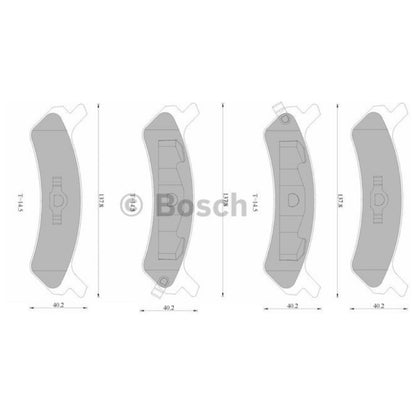 Set of 4 Rear Disc Brake Pads for Hyundai Sonata (1989–1993)