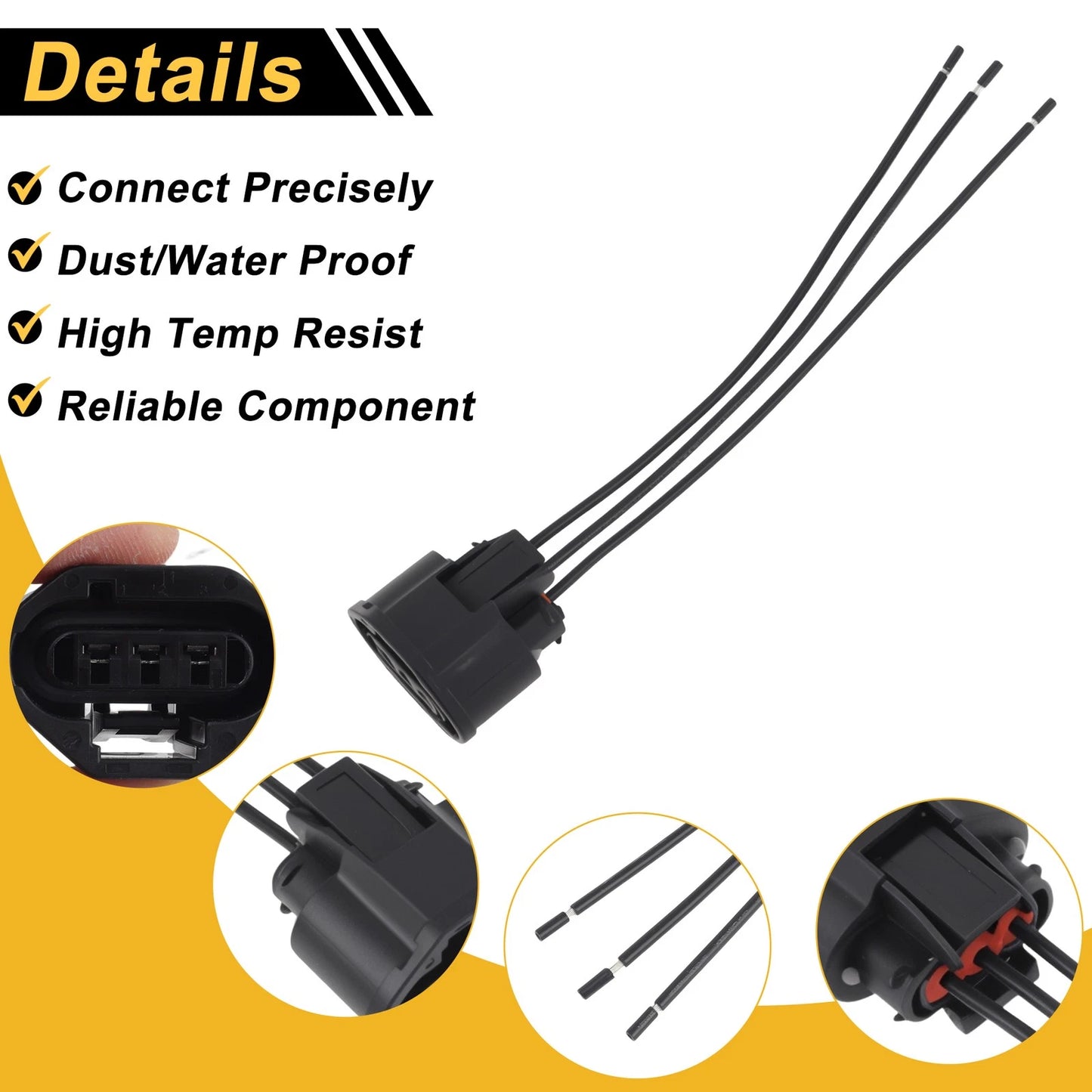 3 Pin Connector Plug for Ford Crown Victoria (1997–2004) No. 1U2Z14S411AFA