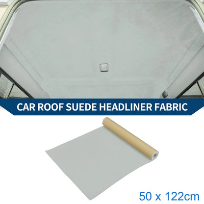 150G Suede Headliner Fabric for Car Roof Repair (20"L x 47"W) Light Gray
