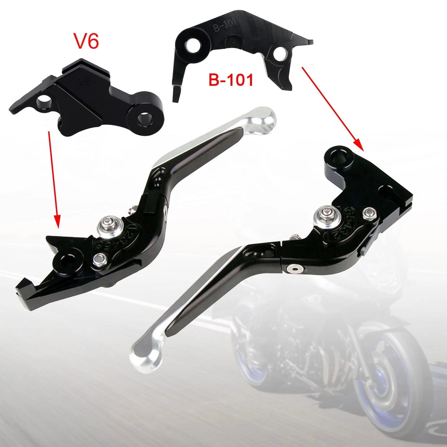 Adjustable Brake Clutch Levers for Yamaha XSR900 MT-09 (2024–2025) Silver