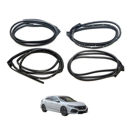 Set of 4 Weatherstrips for Honda Civic Sedan (2017–2021)