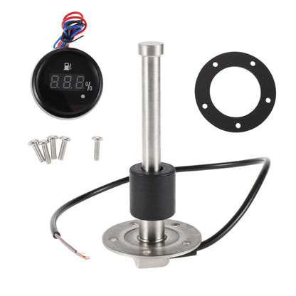 Fuel Sending Unit and Gauge Kit 0-190 Ohm 150mm for Boat Car