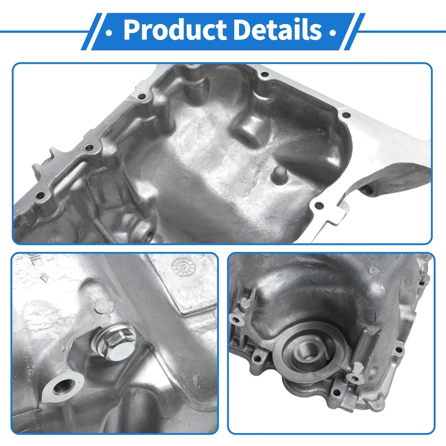 Engine Oil Pan for Honda Civic 2006-2011 - 1 x Steel Silver Tone