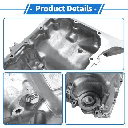 Engine Oil Pan for Honda Civic 2006-2011 - 1 x Steel Silver Tone